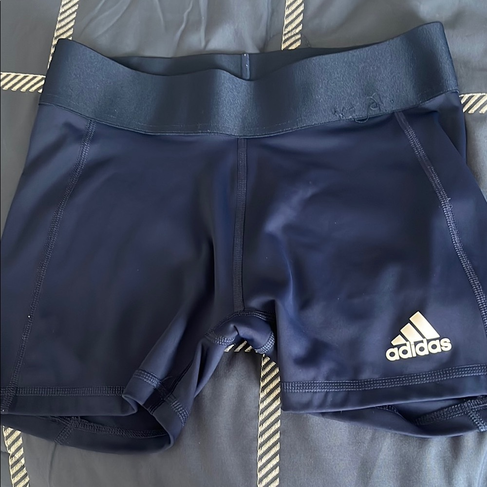Adidas Dark Blue Volleyball Spandex Shorts 4”